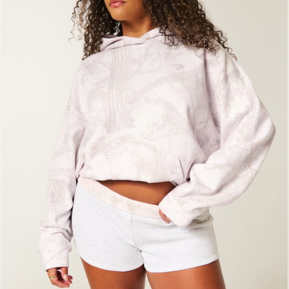Hollister Oversized Pink Camo Hoodie